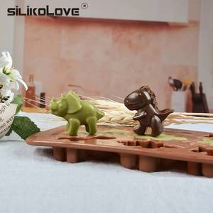 Molde de Silicona para Chocolate con Forma de Dinosaurio de 12 Cavidades, Antiadherente, Libre de BPA, Platino LFGB, de la Fábrica MUYULINS - Product Image 5