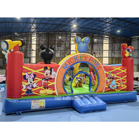 Château gonflable commercial Mickey à thème dessin animé pour événements intérieurs et extérieurs