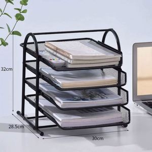 Wholesale Hot Sale 2/3/4/5 Tier Sliding Metal <b>File</b> Tray Black Office Home Bedroom <b>Paper</b> Letter Storage - Product Image 5