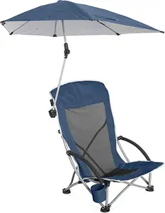 Jazeel Amazon Hot Selling Camping Stoel Strand Stoel Met Upf 50 + Verstelbare Paraplu