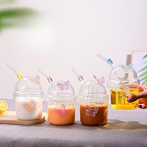 Tasse à lait et à jus transparente créative pour la maison, tasse à boire en forme d'animal, en verre borosilicate haute qualité, tasse monocouche - Product Image 6