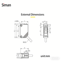 Capteur de distance photoélectrique Siman SPA 4m 100Hz avec protection IP65 et alimentation DC9-35V