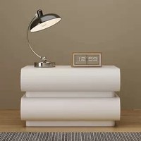 Cadre de lit king-size moderne et simple, capitonné en crème, avec tête de lit incurvée en tissu velours, lit plateforme queen-size pour chambre à coucher