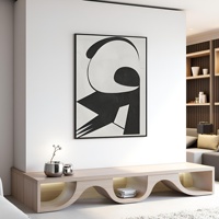 Art mural abstrait noir et blanc texturé, peinture minimaliste sans cadre pour la décoration moderne de la maison