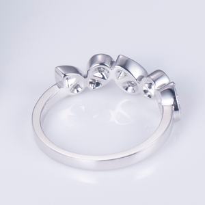 แหวนเพชรเมสซี่ รุ่น MS-644 ทอง 18k ทรงกลม ประดับเพชรแล็บสั่งทำพิเศษ - Product Image 4