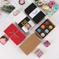 Vente en gros de boîtes d'emballage cadeau pour macarons, gâteaux, chocolats, en carton pliable de qualité alimentaire, lot de 6
