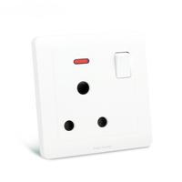 Enchufe de Pared con Panel Táctil Estándar Británico 13A, 5 Tomas de Corriente Alterna, Puertos de Carga USB (2 A), Luz Indicadora LED, Diseño Moderno para PC, IP20, 250V