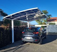 Cochera Moderna de Aluminio de Lujo con Diseño Elegante para Entrada de Vehículos de Villas y Decoración de Jardines Exteriores
