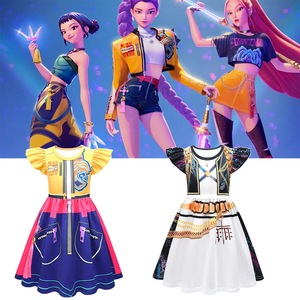Costume de fête pour filles, style coréen, chasseur de démons, manches volantées, en stock, vente en gros, nouvelle collection Halloween - Product Image 1