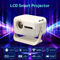 Projecteur intelligent LCD A300, prix d'usine, Android 14, H723, WiFi, BT, 1080P, 400 ANSI, 8K, mise en miroir sans fil de l'écran, projecteur de cinéma maison