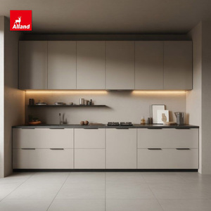 <span class=keywords><strong>Cuisine</strong></span> modulaire en verre moderne Alland 2025, nouveau design, couleur beige, modèle complet - Product Image 1