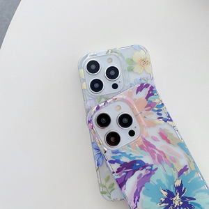 Thời trang đầy màu sắc hoa in cô gái dễ thương IMD TPU rõ ràng trường hợp điện thoại cho iPhone 16 15 14 13 Pro Max - Product Image 5