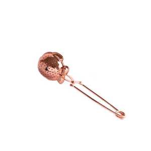 Infusor de té chapado en oro rosa, colador reutilizable de acero inoxidable 304 para accesorios de té de lujo y servicio de cafetería - Product Image 5