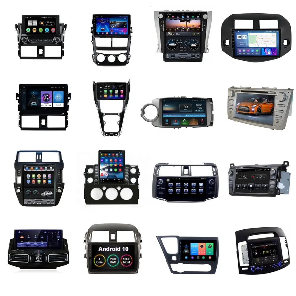 Pantalla Android de coche con pantalla táctil Radio Carplay GPS, radio y Marco, aplicable a más de 99% series de coches