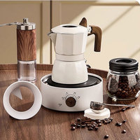 Cafetière Moka à double valve, ensemble de cafetière à infusion manuelle pour la maison, ensemble de machine à café expresso, ensemble de café durable, cadeaux d'entreprise