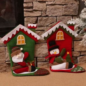 <b>Large</b> <b>Plush</b> Knit Christmas Stockings with Decorations From Guangdong OEM/ODM Brand - Product Image 4