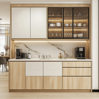 Buffet de salle à manger de luxe personnalisé Buffet professionnel pour la maison Armoires de cuisine en bois Rangement moderne Salon en métal