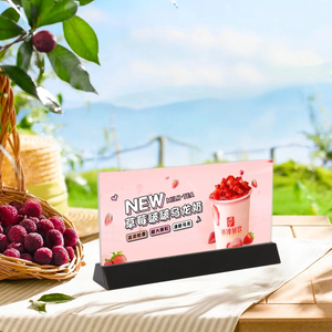 Stainless Steel Menu Rack Double-sided Display Stand Price Tag Board <strong>Table</strong> <strong>Card</strong> Desk <strong>Card</strong> - Product Image 5