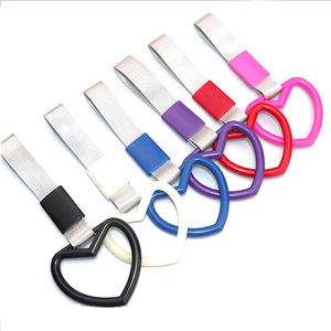 Anneau Tsurikawa de style JDM en forme de coeur avertissement de voiture métro train bus poignée sangle charme dérive anneau - Product Image 1