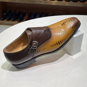 Scarpe Formali di Alta Qualità su Misura - Completo da Uomo con Fibbie Stile Monk - Scarpe da Cerimonia Artigianali Personalizzate - Product Image 5