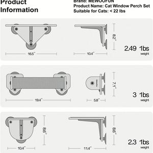 Luxury Halloween <b>Cat</b> Window Perch Hammock with Climbing Steps & Scratching Post <b>Wooden</b> Window-Mounted <b>Cat</b> Bed for Indoor <b>Cats</b> - Product Image 6