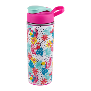 Borraccia per Bambini Ecologica Riutilizzabile da 330ml Senza BPA con Doppia Parete, Coperchio Ribaltabile e Cannuccia - Product Image 2