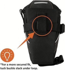 Sacoche de selle de vélo noire tendance, imperméable, avec sangle, design réfléchissant, pour sports de plein air, cyclisme, taille personnalisable, logo personnalisé, MOQ - Product Image 6