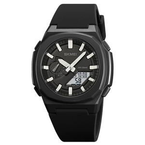 Montre analogique-numérique pour homme avec boîtier octogonal, étanche 5ATM, bracelet en silicone, montre de sport multifonctionnelle, montre lumineuse - Product Image 5