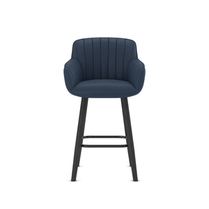 เก้าอี้บาร์หนังสีฟ้าที่ทันสมัยสำหรับสถานประกอบการเชิงพาณิชย์ - Product Image 3