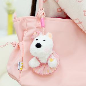 Nouveau West Highland White Terrier Chiot Pendentif Porte-clés Mignon Sac Charme Cadeau pour Filles PP Coton Rempli Griffe <span class=keywords><strong>Machine</strong></span> En Gros - Product Image 6