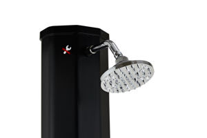 Douche <span class=keywords><strong>solaire</strong></span> CYEN de forme octogonale, 60L, corps en PVC <span class=keywords><strong>noir</strong></span>, tête de douche pivotante, pour extérieur, cour, <span class=keywords><strong>piscine</strong></span>, bord de plage, jardin - Product Image 2