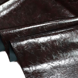 चमकदार पु गहरे भूरे रंग की फैशन महिला कोट चमड़े की पैंट कपड़े के लिए उज्ज्वल सतह सिंथेटिक नरम चमड़े - Product Image 4