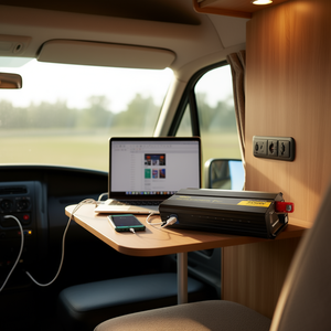 Inversor de Onda Sinusoidal Pura de 2500 Vatios, 12V DC a 120V AC para Auto/RV con Puerto USB, Pantalla LCD y Control Remoto - Product Image 2