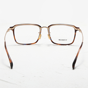 Rectangle Full Rim Titanium <b>Eyeglasses</b> Solid Color Unisex Lightweight Vision Correction <b>Frames</b> for Adults - Product Image 5