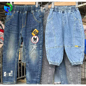 Jeans Enfant de Grade B Printemps Automne Vêtements d'Occasion pour Enfants Fournisseurs de Vêtements en Gros Pantalons Usagés en Gros - Product Image 3