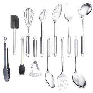 Basic Wholesale 12-Piece SS430 Stainless Steel Dishwasher Safe Non-Stick Kitchen <b>Utensil</b> Set - Product Image 3