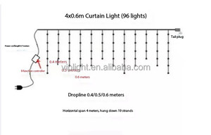 Guirnalda de Luces <span class=keywords><strong>LED</strong></span> de Navidad de 220V, Cortina de Luces en <span class=keywords><strong>Cascada</strong></span>, Luces de Hielo, Luces Decorativas para Jardín, Calle, Exteriores, Luces Navideñas - Product Image 2