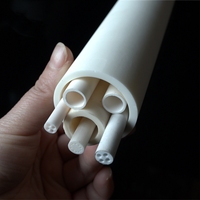 Tube et tige en céramique d'alumine poreuse Al2O3 à haute résistance thermique (95 % - 99 %) pour isolation électrique