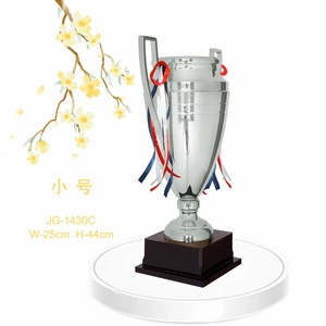 JG-1430 Trofeo <span class=keywords><strong>de</strong></span> Fútbol Mundial <span class=keywords><strong>de</strong></span> Gran Tamaño, Premio Deportivo <span class=keywords><strong>de</strong></span> Metal, <span class=keywords><strong>Copa</strong></span> <span class=keywords><strong>de</strong></span> Recuerdo Plateada para Campeones - Product Image 4