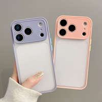 Coque de téléphone mate effet givré avec découpe précise pour appareil photo, fine et antichoc en TPU pour iPhone 17 Air 16 E 15 14 Plus 13 Pro Max