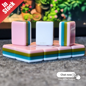 Fichas de Mahjong Americanas Rojas, Fichas Acrílicas de 4 Capas con 160 Cartas, Juego de Lujo Grabado e Idea de Regalo de Navidad - Product Image 4
