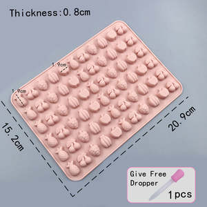 CATHYLIN <span class=keywords><strong>Molde</strong></span> <span class=keywords><strong>de</strong></span> Silicona para <span class=keywords><strong>Chocolate</strong></span>, <span class=keywords><strong>Mini</strong></span>, Libre <span class=keywords><strong>de</strong></span> BPA, con Forma <span class=keywords><strong>de</strong></span> Frutas, Animales y Dulces, Color Rosa, para Fondant, Estilo Dubai - Product Image 5