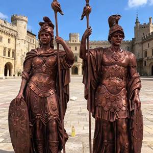 Customized Modern Outdoor Sculptures Bronze <strong>Life</strong>-<strong>sized</strong> Ancient Greek Warrior <strong>Statues</strong> with Custom Colors - Product Image 2