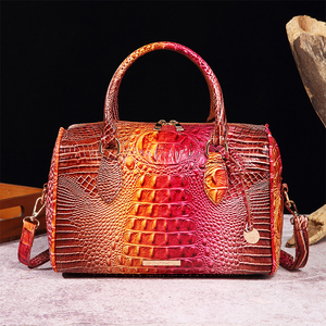 Bolsos cruzados vintage de lujo para mujer, de cuero de alta calidad PU bolso de hombro, monedero con asa superior, bolsos con patrón de cocodrilo - Product Image 5