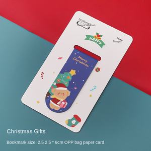 <span class=keywords><strong>Marque</strong></span>-<span class=keywords><strong>page</strong></span> magnétique de Noël double face créatif et exquis pour étudiante, motif fille mignonne - Product Image 6