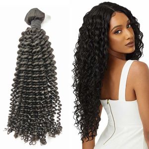 热门供应商美容杰瑞卷毛预拉伸生人发束，用于编织纬编发辫，适用于黑人 - Product Image 5