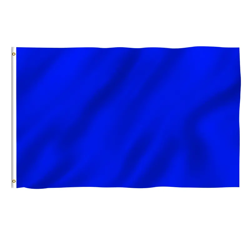 Bandera Azul personalizada, 3x5 pies, 4 pies, protección solar, decoración exterior, bandera voladora, venta al por mayor