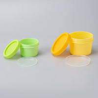 50g 100g pot de crème glacée en plastique écologique emballage de gâteau pot de crème glacée avec couvercle en plastique