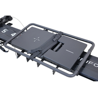 Mini Reformer de Pilates de Luxe Multifonction en Acier Allié Noir pour Usage Domestique à Vendre