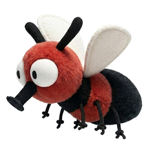 Juguete de Peluche de Mosca Roja de 7.4 Pulgadas, Insecto de Peluche Divertido, Peluches de Insectos Suaves y Lindos, Regalos de Broma para Niños y Niñas en Cumpleaños y Halloween - Product Image 1